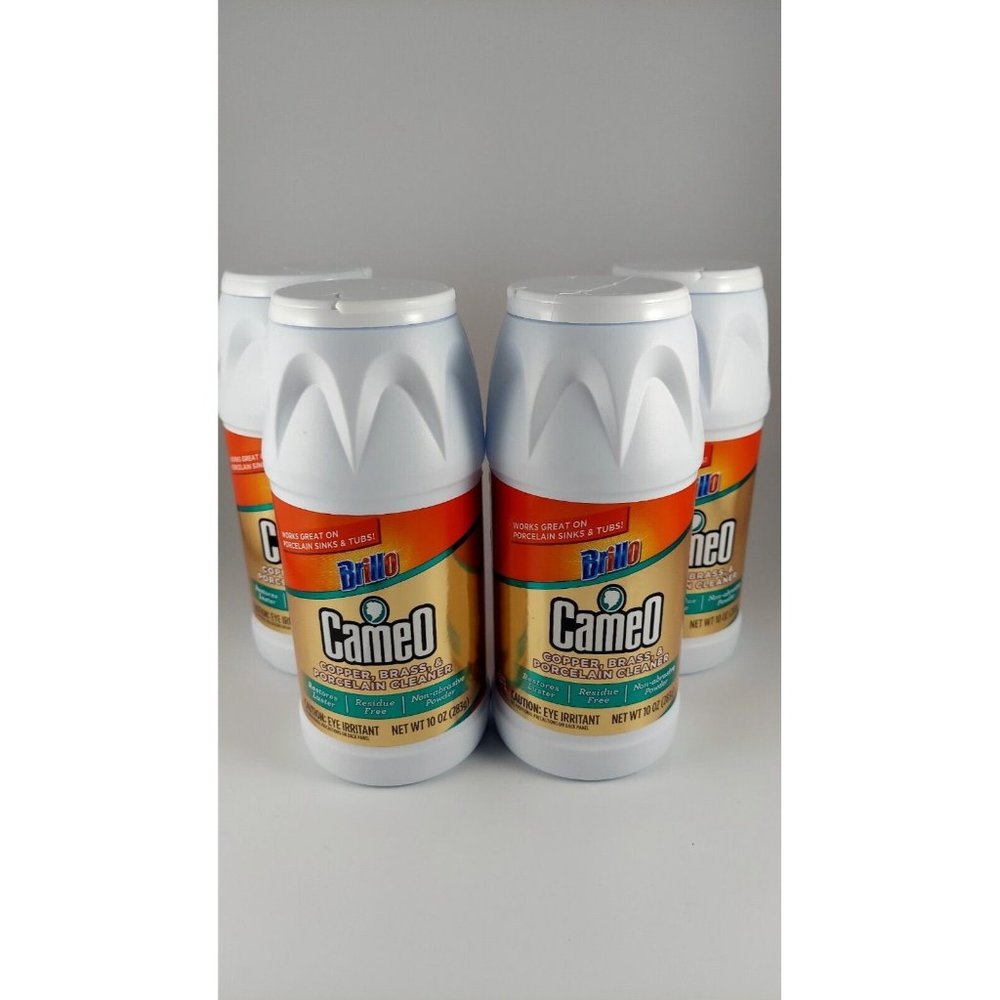 Brillo Cameo Copper, Brass & Porcelain Cleaner  10 Oz Powder Lot Of 4